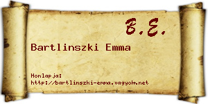 Bartlinszki Emma névjegykártya